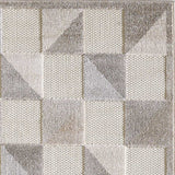 2' X 4' Gray Geometric Stain Resistant Indoor Outdoor Area Rug - Homeroots - Flyclothing LLC