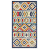 2' X 4' Ivory And Blue Southwestern Stain Resistant Indoor Outdoor Area Rug - Homeroots - Flyclothing LLC
