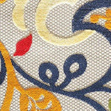 8' Round Ivory And Blue Round Floral Stain Resistant Indoor Outdoor Area Rug - Homeroots - Flyclothing LLC