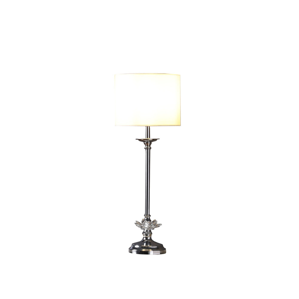 26" Silver Metal Table Lamp With White Globe Shade - Homeroots - Flyclothing LLC