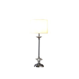 26" Silver Metal Table Lamp With White Globe Shade - Homeroots - Flyclothing LLC