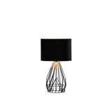 18” Asymmetric Black Cage Metal Table Lamp - Homeroots - Flyclothing LLC