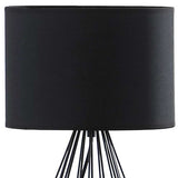 18” Asymmetric Black Cage Metal Table Lamp - Homeroots - Flyclothing LLC