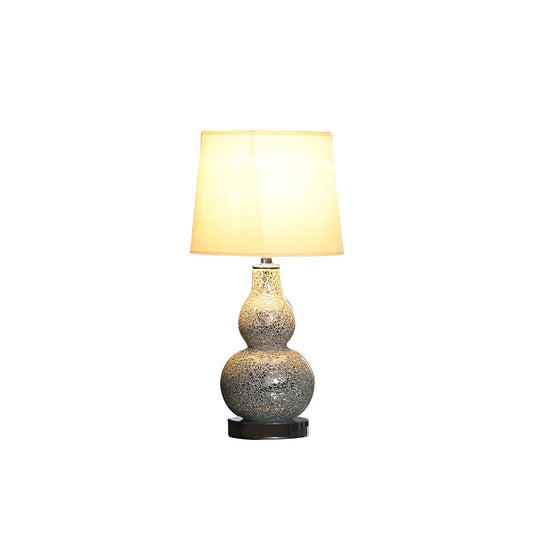 20" White Table Lamp With White Globe Shade - Homeroots