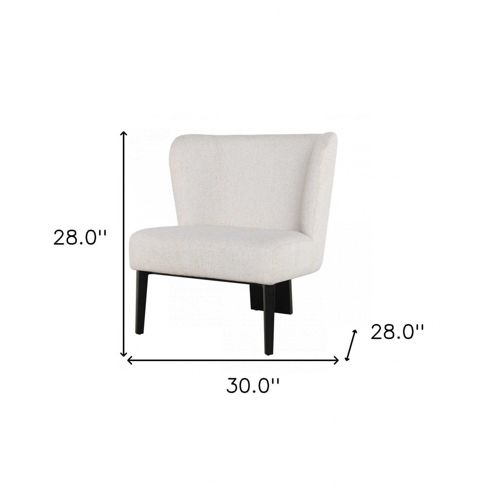 White Faux Leather Wingback Accent Chair - Homeroots - Flyclothing LLC