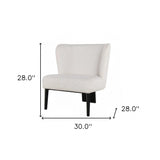 White Faux Leather Wingback Accent Chair - Homeroots - Flyclothing LLC
