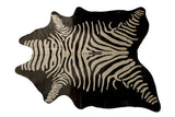 6' X 7' Off White And Black Zebra Print Genuine Cowhide Area Rug - Homeroots - Flyclothing LLC