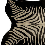 6' X 7' Off White And Black Zebra Print Genuine Cowhide Area Rug - Homeroots - Flyclothing LLC