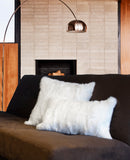 Set Of Two 18" White Rabbit Zippered Natural Fur Throw Pillows - Homeroots - Flyclothing LLC