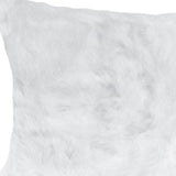 Set Of Two 12" X 20" White Rabbit Natural Fur Throw Pillows - Homeroots - Flyclothing LLC