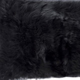 Set of Two 12" X 20" Black Rabbit Natural Fur Throw Pillow - Homeroots - Flyclothing LLC