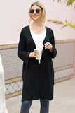 Open Front Long Sleeve Cardigan - Trendsi - Flyclothing LLC