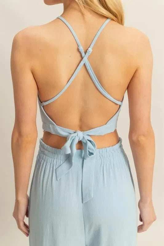 HYFVE Crop Top and Cargo Pants Set - Trendsi - Flyclothing LLC