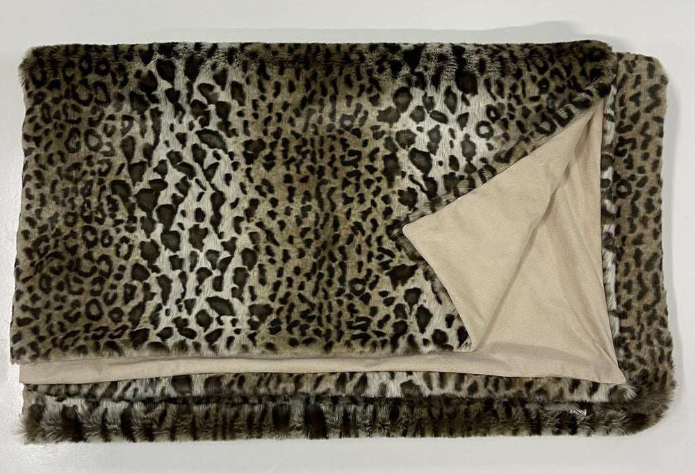 Ultra Soft Faux Fur Leopard Throw - Homeroots - Flyclothing LLC
