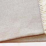 Grey and White Dreamy Soft Herringbone Throw Blanket - Homeroots - Flyclothing LLC