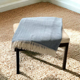 Aqua Blue and White Dreamy Soft Herringbone Throw Blanket - Homeroots - Flyclothing LLC