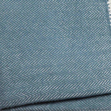 Aqua Blue and White Dreamy Soft Herringbone Throw Blanket - Homeroots - Flyclothing LLC