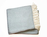 Sky Blue and White Dreamy Soft Herringbone Throw Blanket - Homeroots - Flyclothing LLC