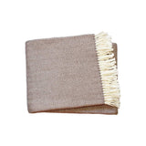 Brown and White Dreamy Soft Herringbone Throw Blanket - Homeroots - Flyclothing LLC