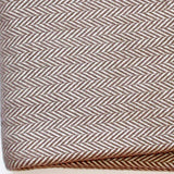 Brown and White Dreamy Soft Herringbone Throw Blanket - Homeroots - Flyclothing LLC