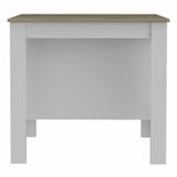 White and Brown 41" Kitchen Island With Storage - Homeroots - Flyclothing LLC