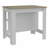 White and Brown 41" Kitchen Island With Storage - Homeroots - Flyclothing LLC