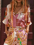 Printed Button Up Shirt and Shorts Set - Trendsi - Flyclothing LLC