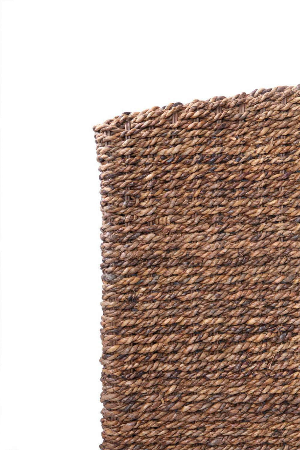 Brown Natural and Rustic Woven Banana Leaf Curved King Size Headboard - Homeroots - Flyclothing LLC