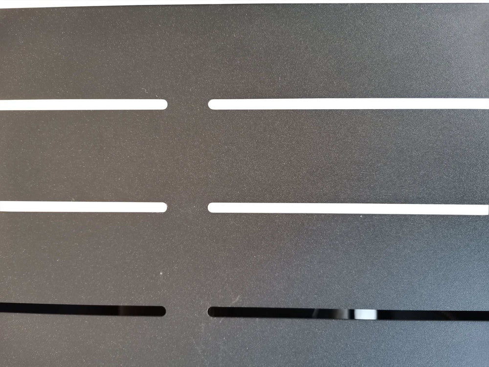 Black Slatted Metal Square Fire Pit with Glass Rocks - Homeroots - Flyclothing LLC