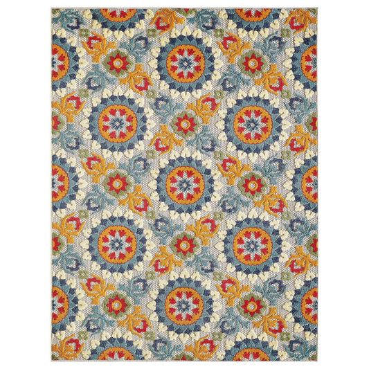 2' X 4' Orange And Ivory Moroccan Stain Resistant Indoor Outdoor Area Rug - Homeroots - Flyclothing LLC