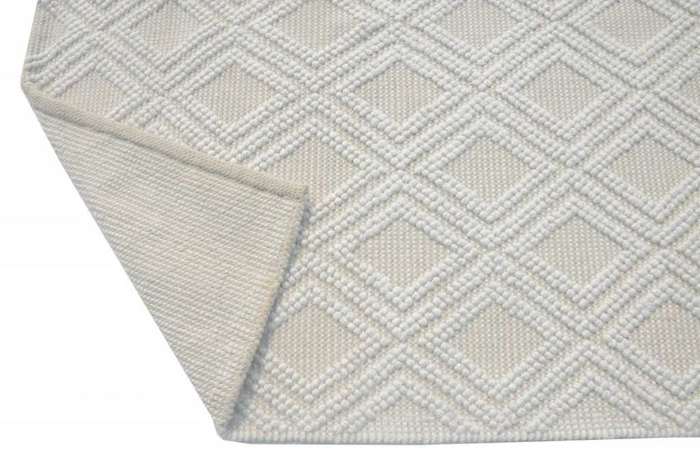 5' X 7' Ivory Geometric Handmade Area Rug - Homeroots - Flyclothing LLC