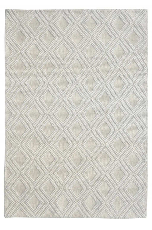 8' X 11' Ivory Geometric Handmade Area Rug - Homeroots - Flyclothing LLC