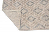 9' X 13' Tan Gray Diamond Lattice Modern Area Rug - Homeroots - Flyclothing LLC