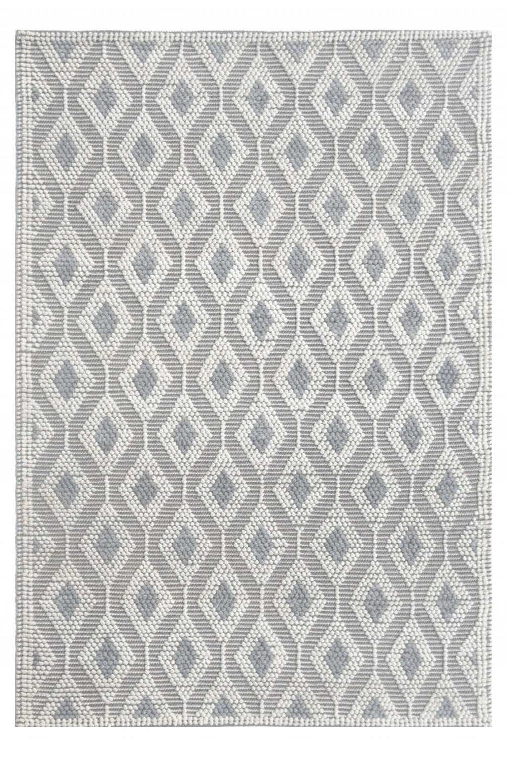 6' X 9' Gray and Ivory Geometric Handmade Area Rug - Homeroots - Flyclothing LLC