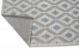 8' X 11' Gray and Ivory Geometric Handmade Area Rug - Homeroots - Flyclothing LLC