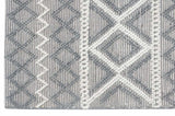 5' X 7' Gray and Ivory Geometric Handmade Area Rug - Homeroots - Flyclothing LLC