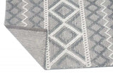 6' X 9' Gray and Ivory Geometric Handmade Area Rug - Homeroots - Flyclothing LLC