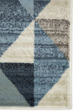 3' X 5' Blue Geometric Area Rug - Homeroots - Flyclothing LLC