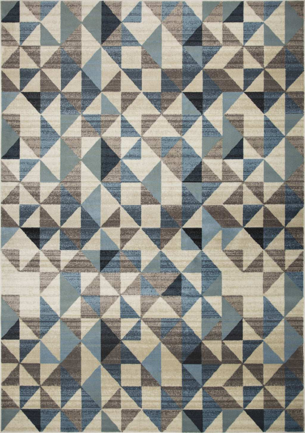 8' X 11' Blue Geometric Area Rug - Homeroots - Flyclothing LLC