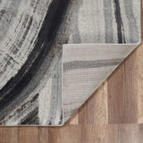3' X 5' Gray and Ivory Abstract Area Rug - Homeroots - Flyclothing LLC