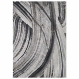 7' X 10' Gray and Ivory Abstract Area Rug - Homeroots - Flyclothing LLC
