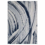 8' X 11' Ivory and Blue Abstract Area Rug - Homeroots - Flyclothing LLC