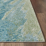 3' X 5' Blue and Green Abstract Area Rug - Homeroots - Flyclothing LLC