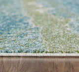 8' X 11' Blue Abstract Area Rug - Homeroots - Flyclothing LLC