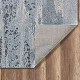 3' X 5' Blue and Gray Abstract Area Rug - Homeroots - Flyclothing LLC