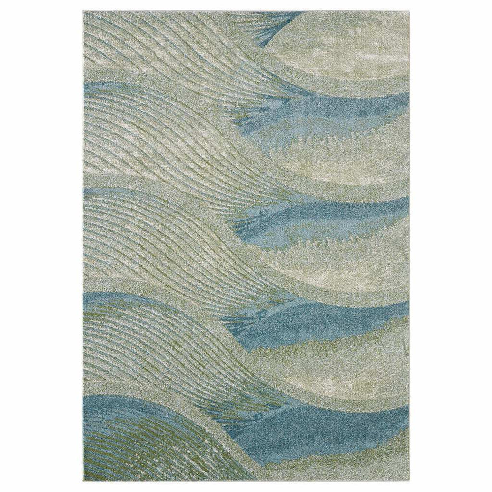 3' X 5' Blue Abstract Area Rug - Homeroots - Flyclothing LLC