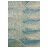 3' X 5' Blue Abstract Area Rug - Homeroots - Flyclothing LLC