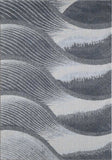 8' X 11' Blue and Gray Abstract Area Rug - Homeroots - Flyclothing LLC