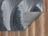 10' X 13' Gray Blue Abstract Waves Modern Area Rug - Homeroots - Flyclothing LLC