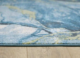 7' X 10' Teal Blue Abstract Area Rug - Homeroots - Flyclothing LLC